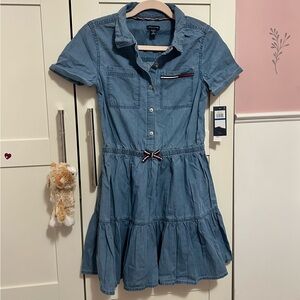 Tommy Hilfiger Denim Blue Kids Dress sz XL (16)